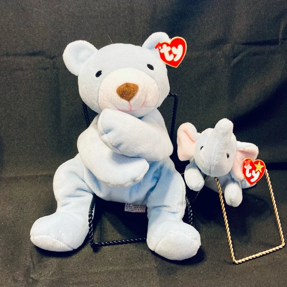 Ty “Huggie” pillow pal & “Peanut“ beanie duo